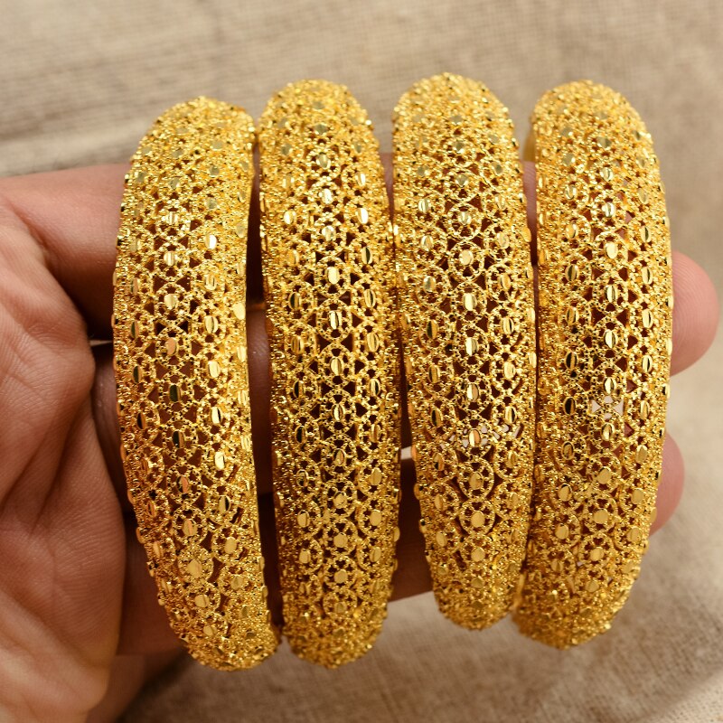 africain/arabe or couleur fleur bracelets pour les femmes élastique réglable ouvert Bracelet pour les femmes de fête de mariage