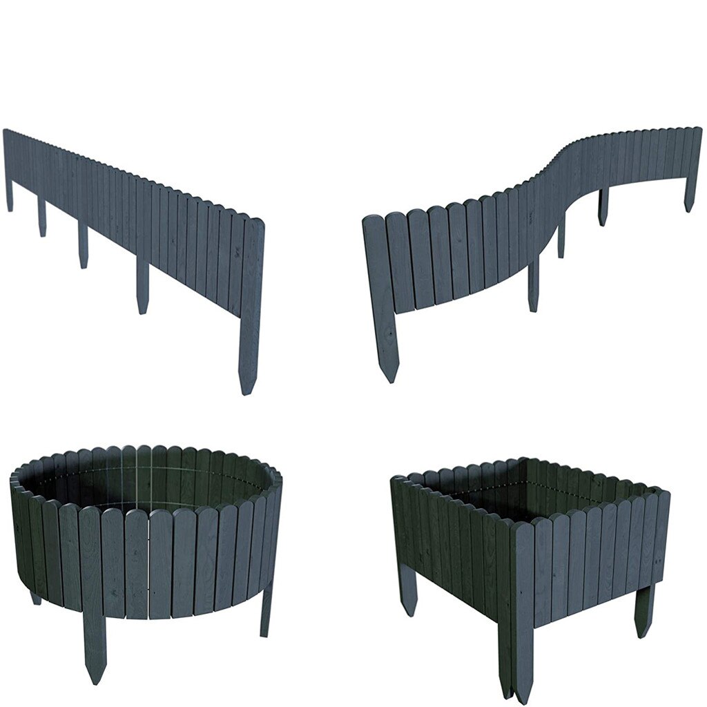 1pcs Plug-in Fence Log Roll Border As Easy Plug-in Fence 10/20/30cm Imple Installation-5 Impact Slats About 35/45 Cm Long