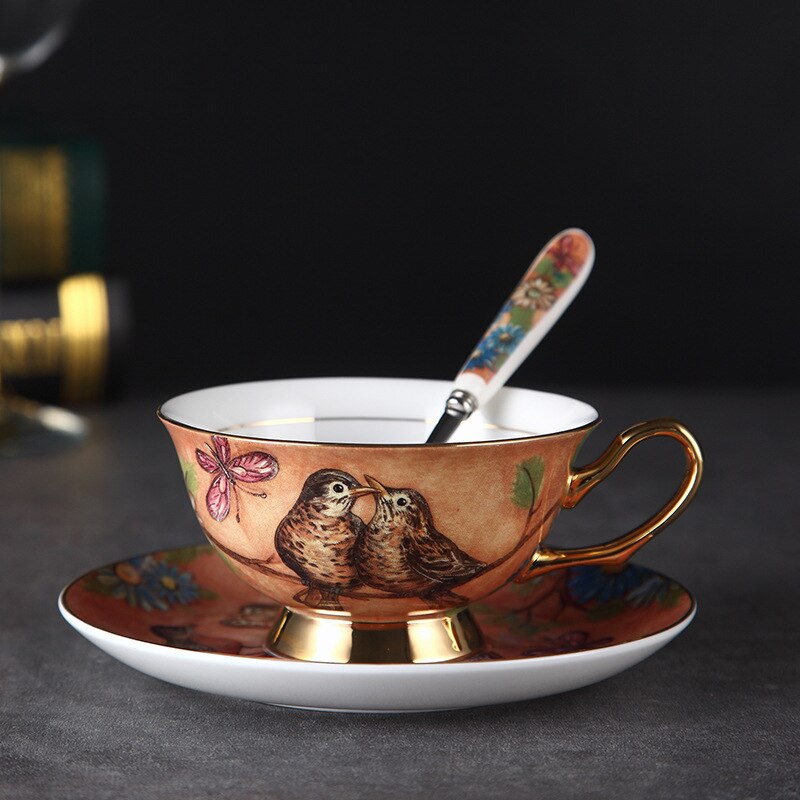 Benporslin porslin kopp och fat keramik enkel teservis moderna kaffekoppar tazas para café köksutrustning  yc50: Stil 16