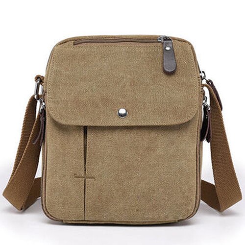 SANWOOD Waterproof Shoulder Bag Classic Brand Travel Vintage Messenger Bags Casual Crossbody Bag Handbag Tote: Khaki