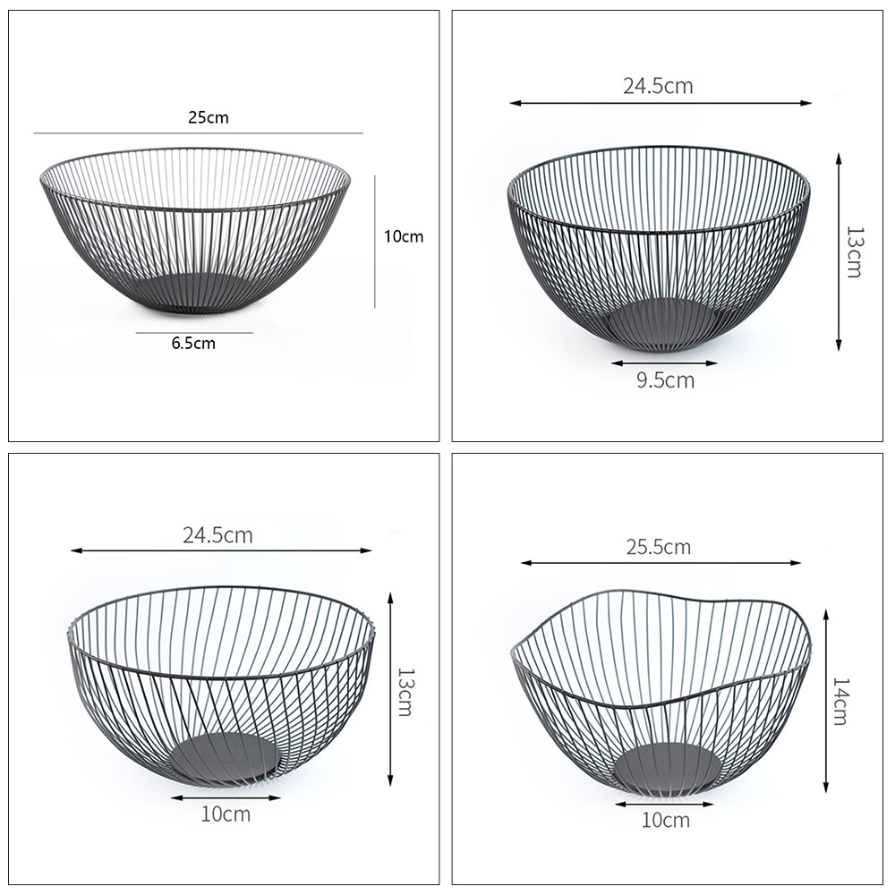 nordisch Minimalistischen Obst Korb Metall Draht Container Küche Ablauf Gestell Lagerung Platte Organizer für Wein Glas Gemüse Snack