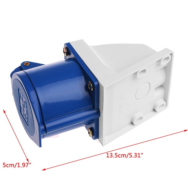1Pc 32 Amp 3pin Industrial Socket 220V-250Volt Weatherproof IP44 Waterproof 2P+E 32A