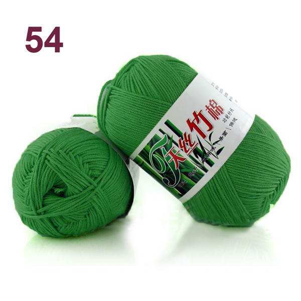 50g Weiche Glatte Natürliche Bambus Baumwolle Hand betroffen Garn Baby Milch baumwolle Garn Hand Gestrickte häkeln garn DIY Lappen Puppe: 54