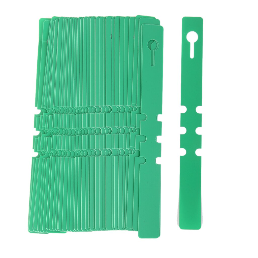 100 stk pvc wrap omkring plastikmærke træmærker 5 farver: Grøn