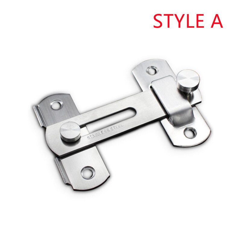 Verrou de porte de toilette à 90 degrés, 1/2 ensembles, avec loquet, outils de sécurité, pour armoire de grange, salle de bains, accessoires de cuisine, amélioration de l&#39;habitat: STYLE A