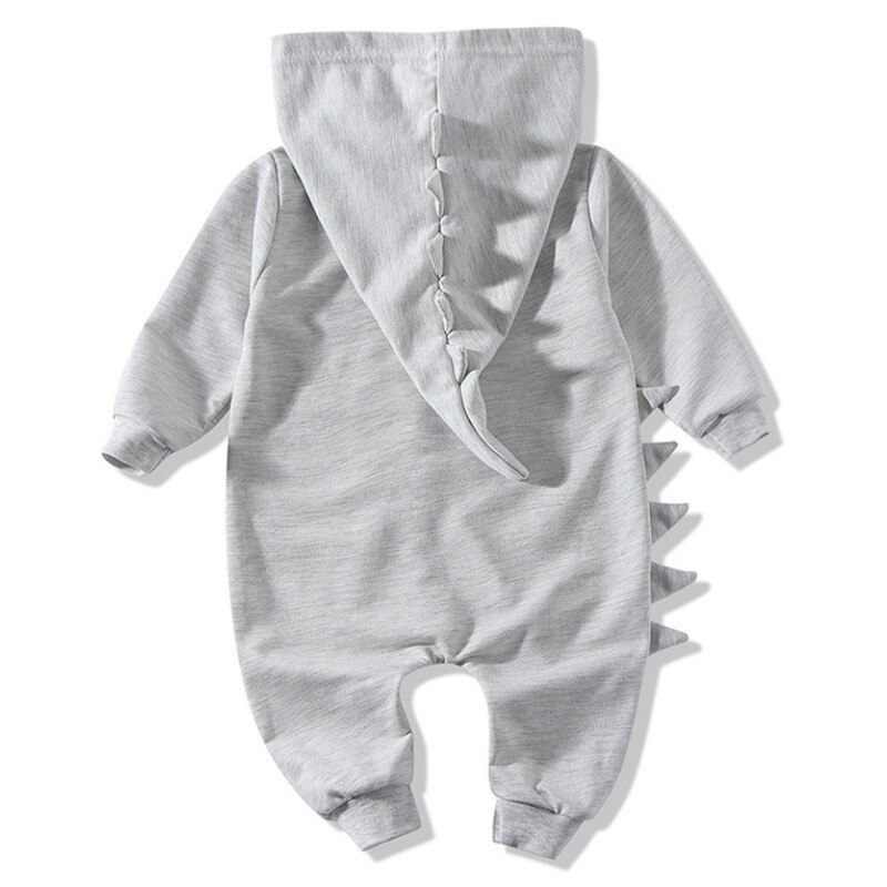 Baby Jongens Meisjes Herfst Lange Mouwen Dinosaurus Romper Casual Outfits Hooded Jumpsuits 0-24Months