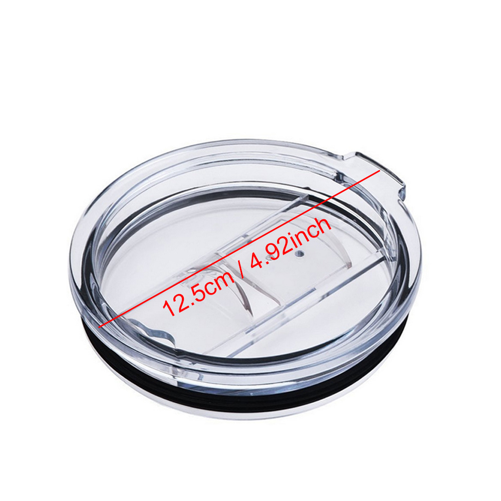 2pcs Clear Plastic Spill Proof Splash Resistant Replacement Tumbler Lids Covers for Yeti 30oz Cups