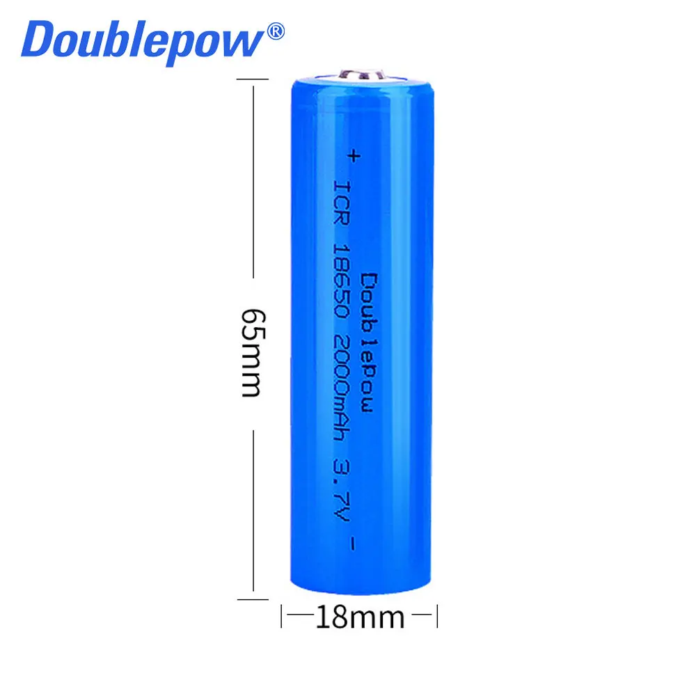2PCS 100% Original 18650 3.7v 2000mah 18650 Rechargeable Lithium Battery for Flashlight Batteries