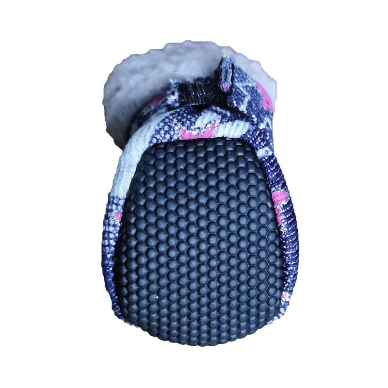 4pcs/set Warm Dogs Puppy Shoes Denim Snow Booties Feetwear for Dog Cats Cute Anti Slip Zipper Casual Sneakers Lovely Pet Shoes