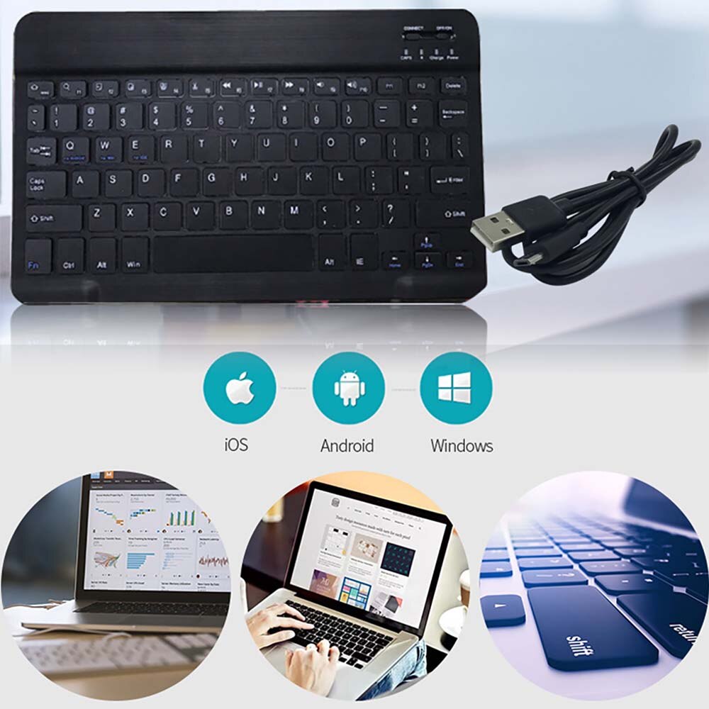 Teclado portátil inalámbrico con Bluetooth para tableta, accesorio para Teclast A10S/M20/P10/T10/T20/Tbook 10/X10/X98 Plus/M30, con soporte