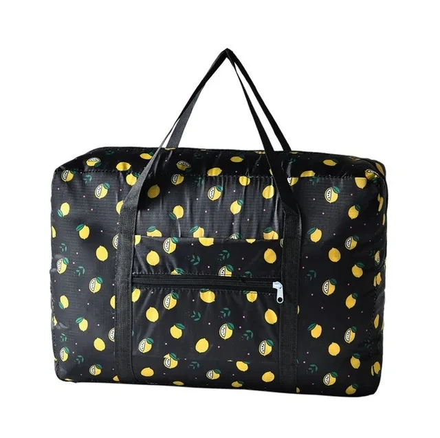 Bolsas de viaje plegables, bolsa de nailon de gran capacidad, equipaje, bolsos impermeables, almacenamiento de viaje para hombres y mujeres, organizador de embalaje de ropa: Verde