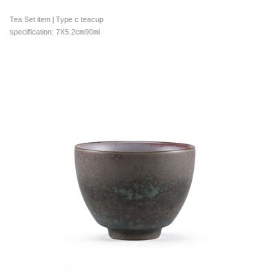 Japansk stil farverig ovn bagt keramisk kung fu te sæt kop grov keramik tekop keramisk kop mester kop enkelt kop tekopper: C