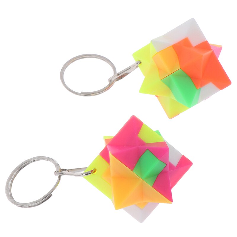 freundlicher Jungen Mini Keychain Magie Würfel Trihedron Zylinder Geschwindigkeit Würfel Puzzle Neo Cubo Magico Lernen Pädagogisches Spielzeug