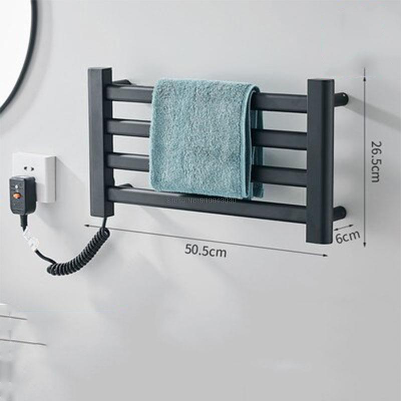 Electrically Heated Towel Rack Intelligent Home Bathroom Toilet Electrical Heating Thermostatic Bath Towel Shelf Drying Rack