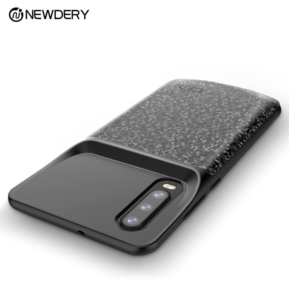 Portable power case for Huawei p30 p30 pro Nova 4e 4700mAh TPU charging case for huawei p30 pro black