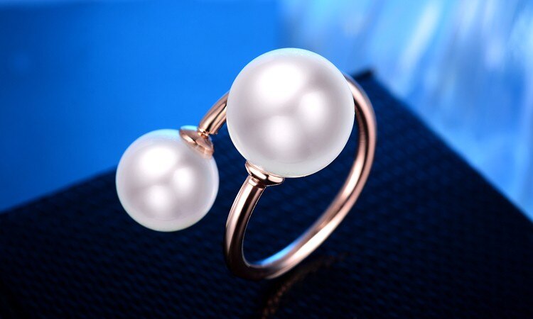 Neue Shell perle (10mm + 12mm) 925 sterling silber ladies'party ringe schmuck für frauen offenen ring