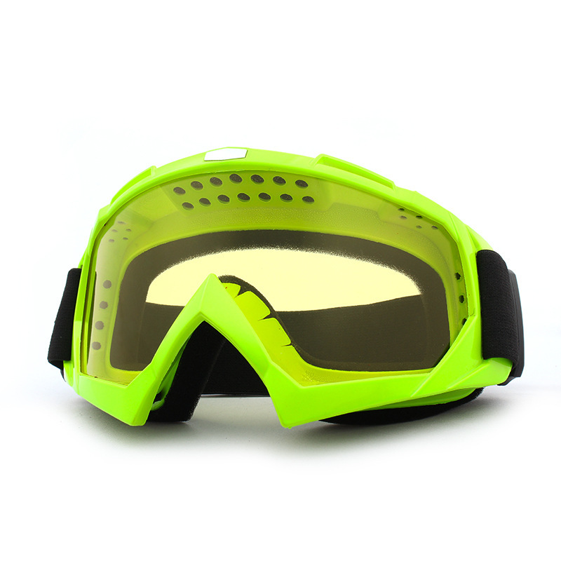 Gafas de Motocross para adultos, Gafas de motocicleta ATV, lentes transparentes, casco de esquí, Googles todoterreno para Kawasaki Oculos Gafas: Verde militar