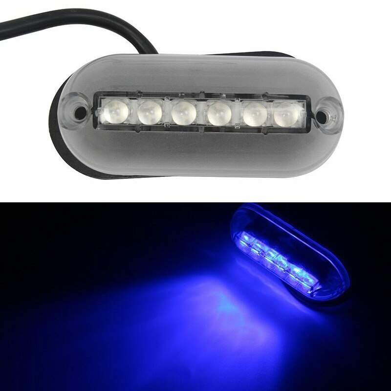 Underwater Light Fishing Marine Boat Night Landscape Lighting 6 LED Waterproof 12V TB