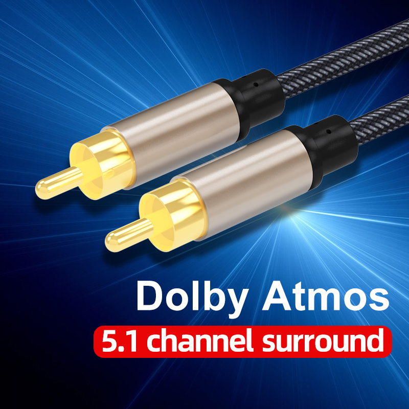 Cable Coaxial HiFi 5,1 SPDIF 1m 1,5m 2m 3m 5m 8m 10m Cable de vídeo para amplificador de TV altavoz barra de sonido