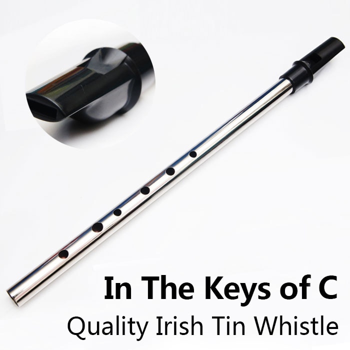 C Key Irish Tin Whistle Metal Flute Musical Instrument Tinwhistle Feadog Vertical Ireland Pocket Mini Recorder Flauta Feadan