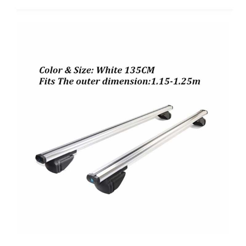 Supply 2PCS 120CM Or 135CM Original Roof Rack SUV Roof Rack Crossbars Car Travel Rack Luggage Rack With a Gap: 2PCS 1.35M White