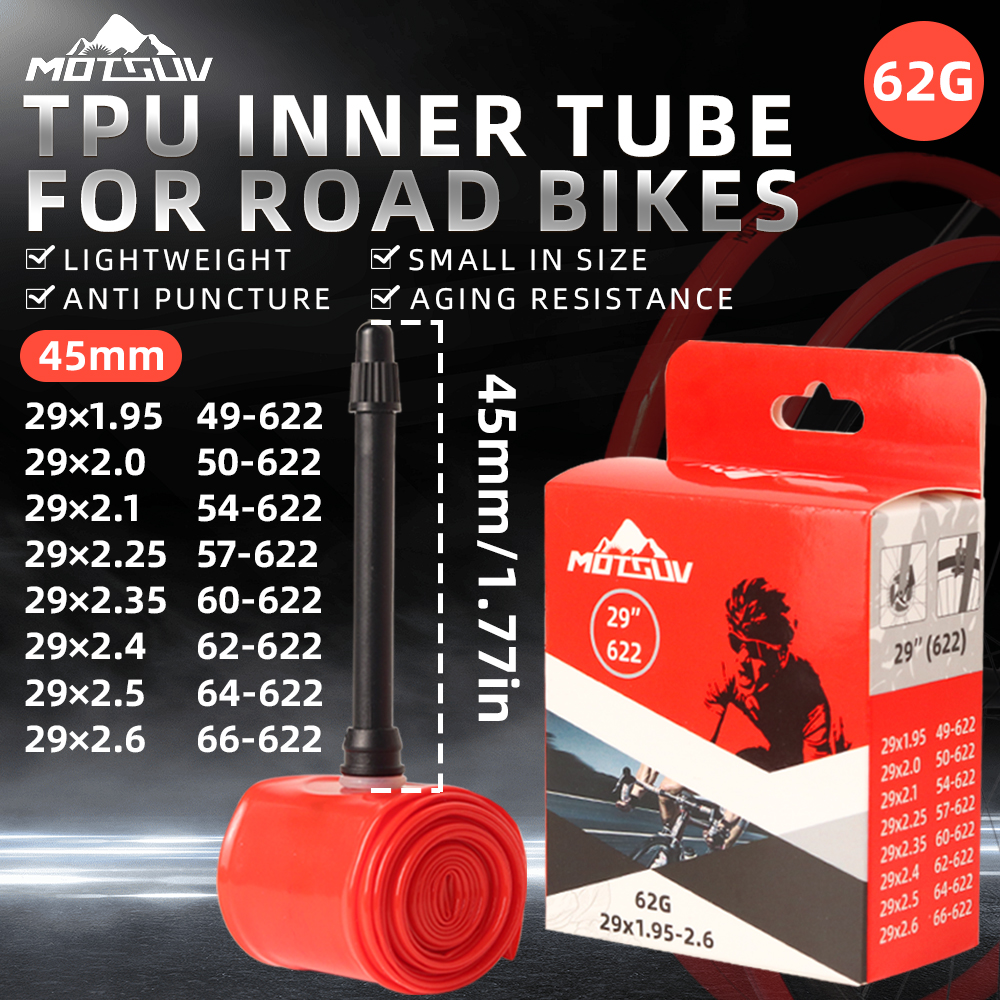 Tubo interior de TPU ultraligero para bicicleta de montaña, piezas de tubo interior de neumático de bicicleta de carretera, válvula francesa de 16 pulgadas, 18 pulgadas, 20 pulgadas, 22 pulgadas, 24 pulgadas, 26 pulgad: Fucsia