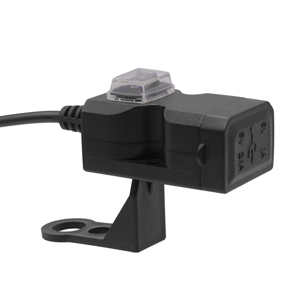 Wasserdichtes 12v-24v -in-1-motorrad-lenkerspiegel-netzteil mit ein-/ausschalter und dual-usb-ladeadapter