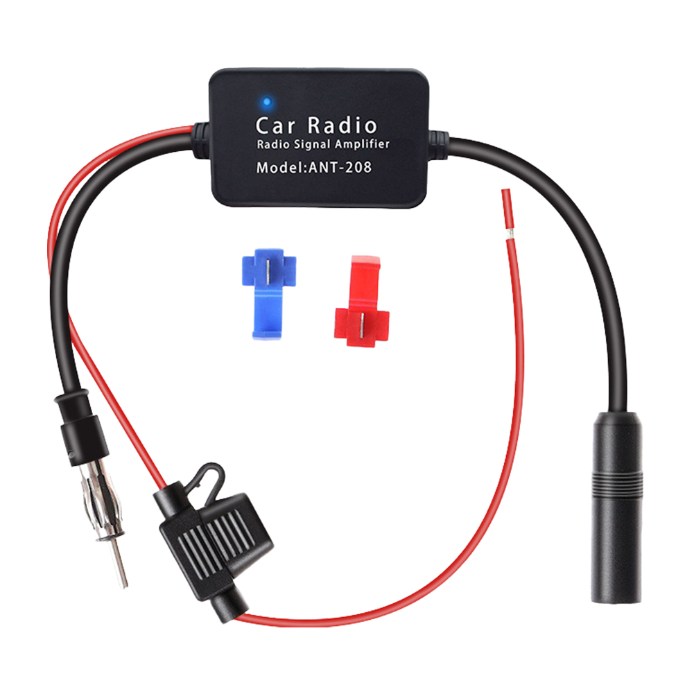 12V Auto Antenne Signaalversterker Set Auto Antenne Booster Autoradio Antenne Versterker voor ANT208 Auto Elektronische Accessoires: Default Title