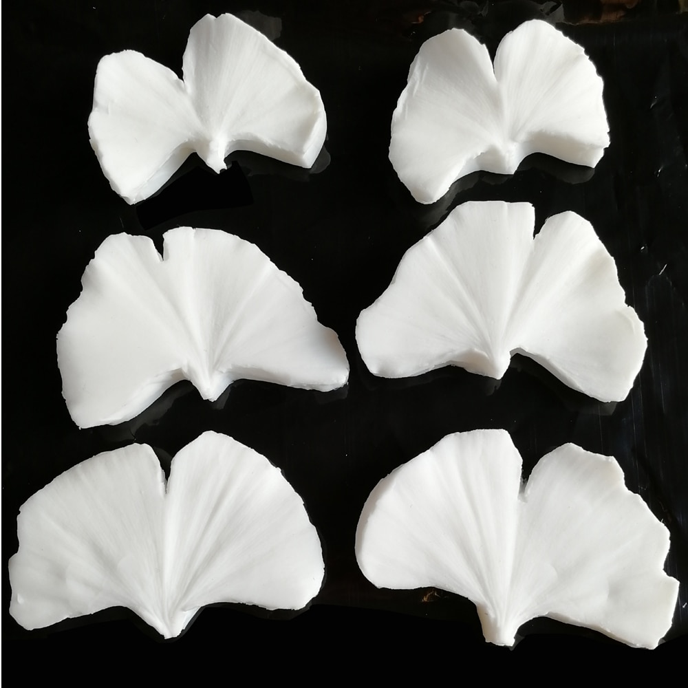 Ginkgo Leaves Veiners Silicone Molds Fondant Gumpaste Clay Water Paper Cake Decorating Tools ,Sugarcraft Cutters CS266