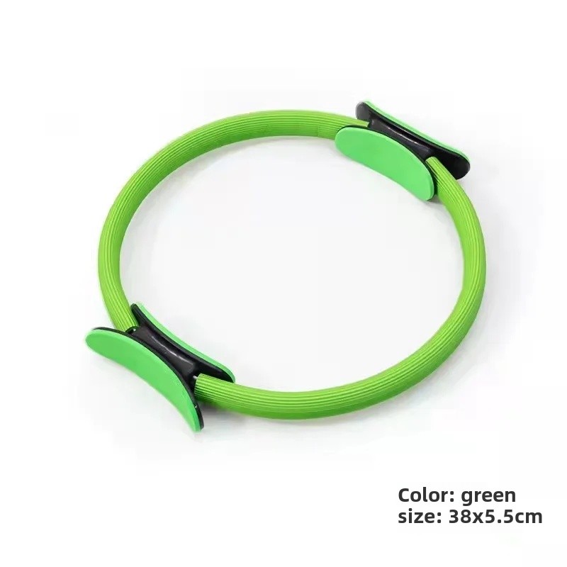 Pilates Ring Yoga Fitness Leg Slimming Magic Circle Crescent Handle Body Shaping Multifunctional Clamp Leg Device: Yellow