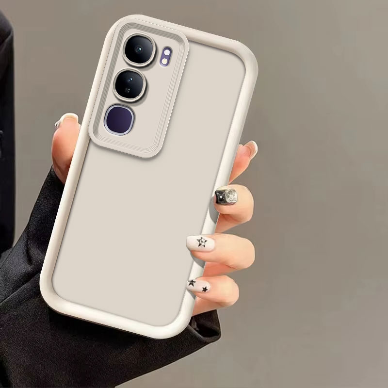Para Vivo Y19S V2419 funda paquete completo anticaída de silicona suave funda protectora trasera para Vivo Y19S V2419 funda de teléfono de parachoques de: Marfíl