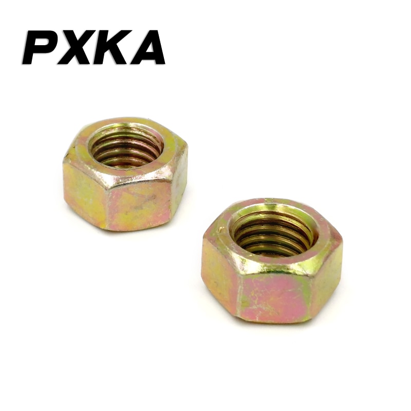 [M4-M20] Grade 8 color zinc hex nut yellow zinc nut yellow zinc plated nut color screw cap