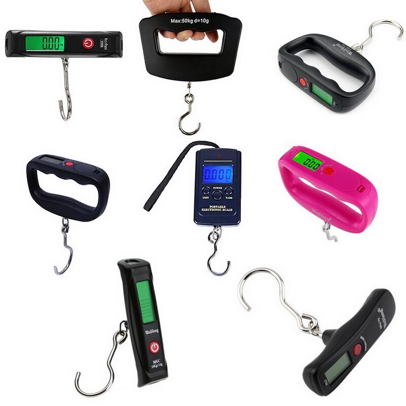 1PC LCD Backlight Portable Travel Handheld Weight Scales 10g/50kg Electronic Luggage Hook Scale Digital Hanging Scale Mini-Size
