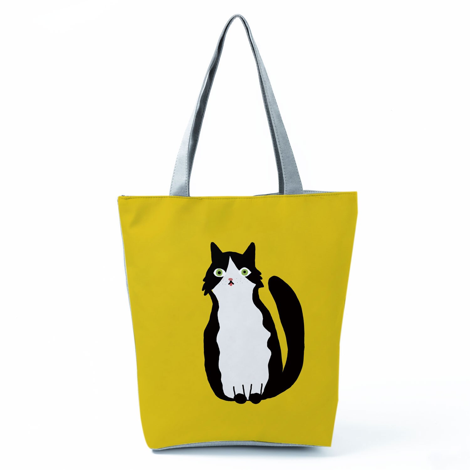 Bolso de mano para mujer, bolsa de hombro con estampado de gato negro, pintura artística de Animal, de gran capacidad, ecológico, Para Boutique: hl3072 Cat Bag