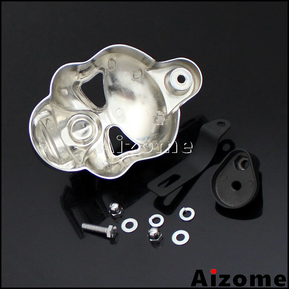 Motorrad Chrome Aluminium Schädel Kopf Horn Cover Für Harley Sportster Straße Road Glide w/ Cowbell Horn Abdeckung V-ROD 1992