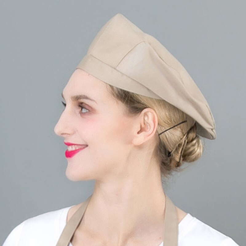1 st. koksmuts hotel kookmutsen café bar ober restaurant kok bakken petten uniform ademend voorwaarts pet 56-58cm