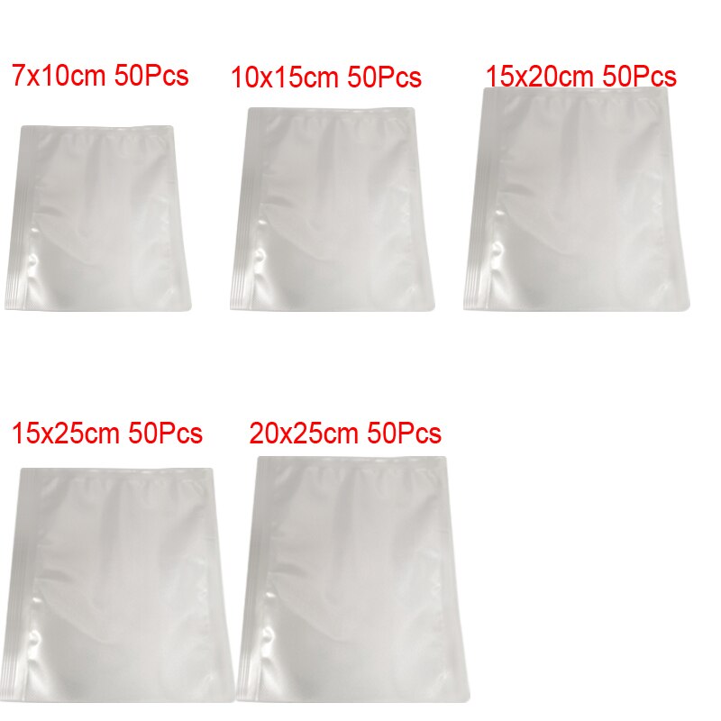 Vacuum Sealer Bags for Food Saver Sealing Machine Plastic Storage Vacuum Bag Kitchen Packer Vacum Bag Dropshippin: 7x10x15x20x25 50P