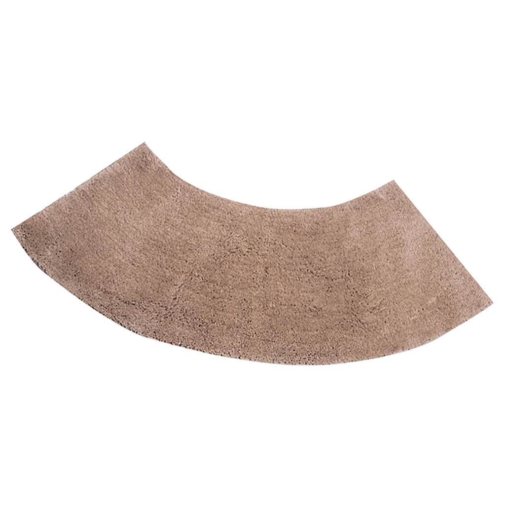 Sector Non-Slip Corner Shower Mat Soft Anti-skid Bathroom Pad Tub Bathroom: Light Brown