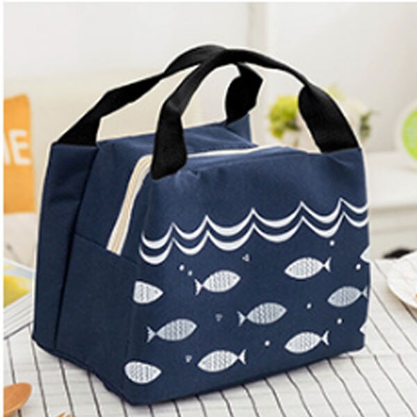 Lunch Bag Fresh Insulation Cold Bales Thermal Oxford Waterproof Convenient Leisure Cute flower cartoon Tote bolso: 3