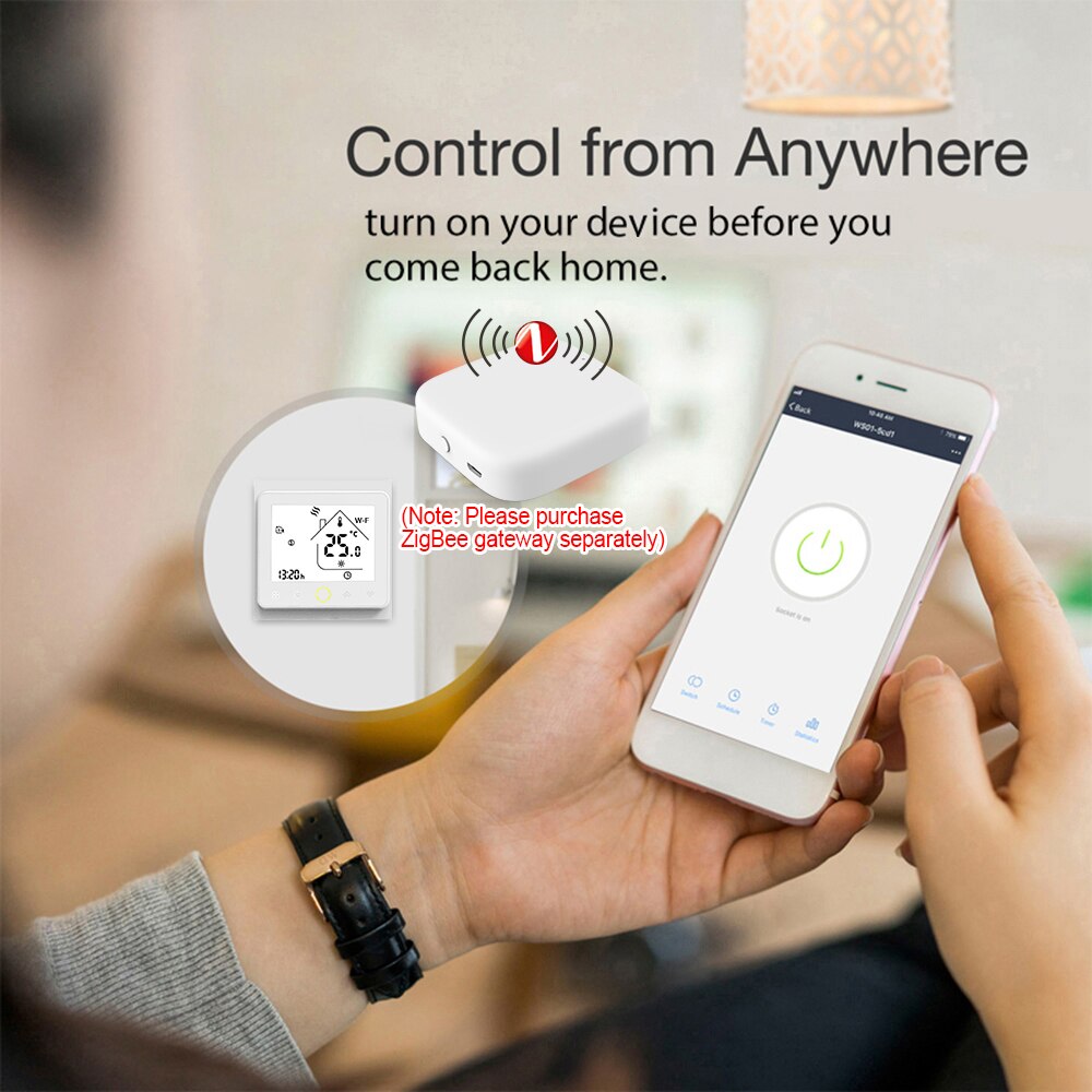 Tuya WiFi Smart Thermostat Programmable Temperature Controller for Water Floor Heating APP Voice Control Gateway Intelligent