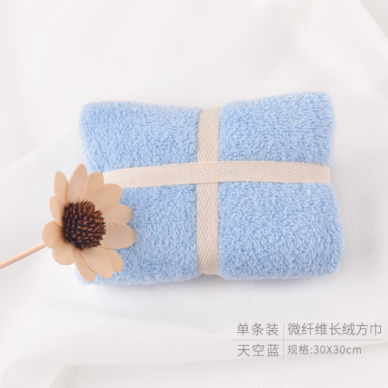 Beroyal Microfiber Kinderen Gezicht Handdoek Leuke Vierkante Baby Gezicht Handdoek Kids Gezicht Doek Washandje 30X30Cm Badkamer gezicht Handdoeken: light blue