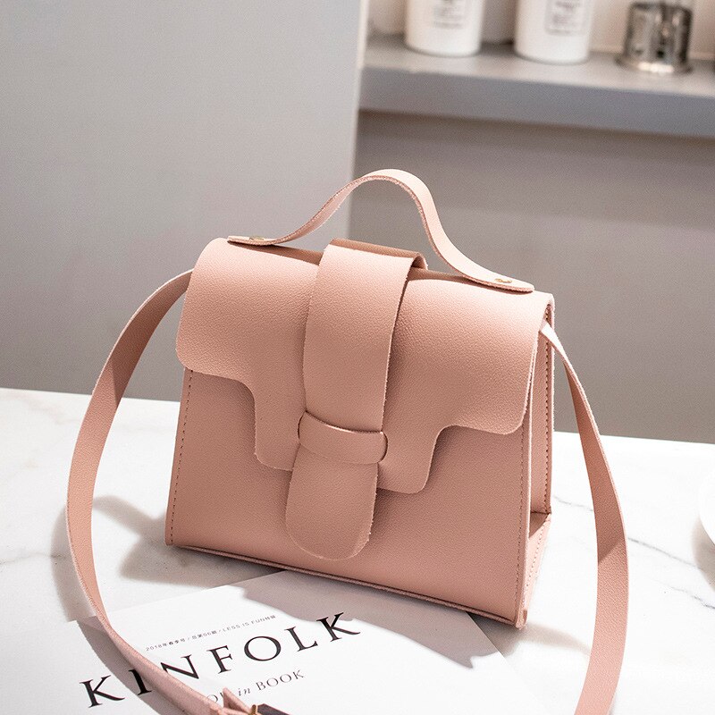 Novo 1 pçs feminino senhora menina ombro crossbody saco de couro do plutônio para o telefone móvel compras sci88: Rosa
