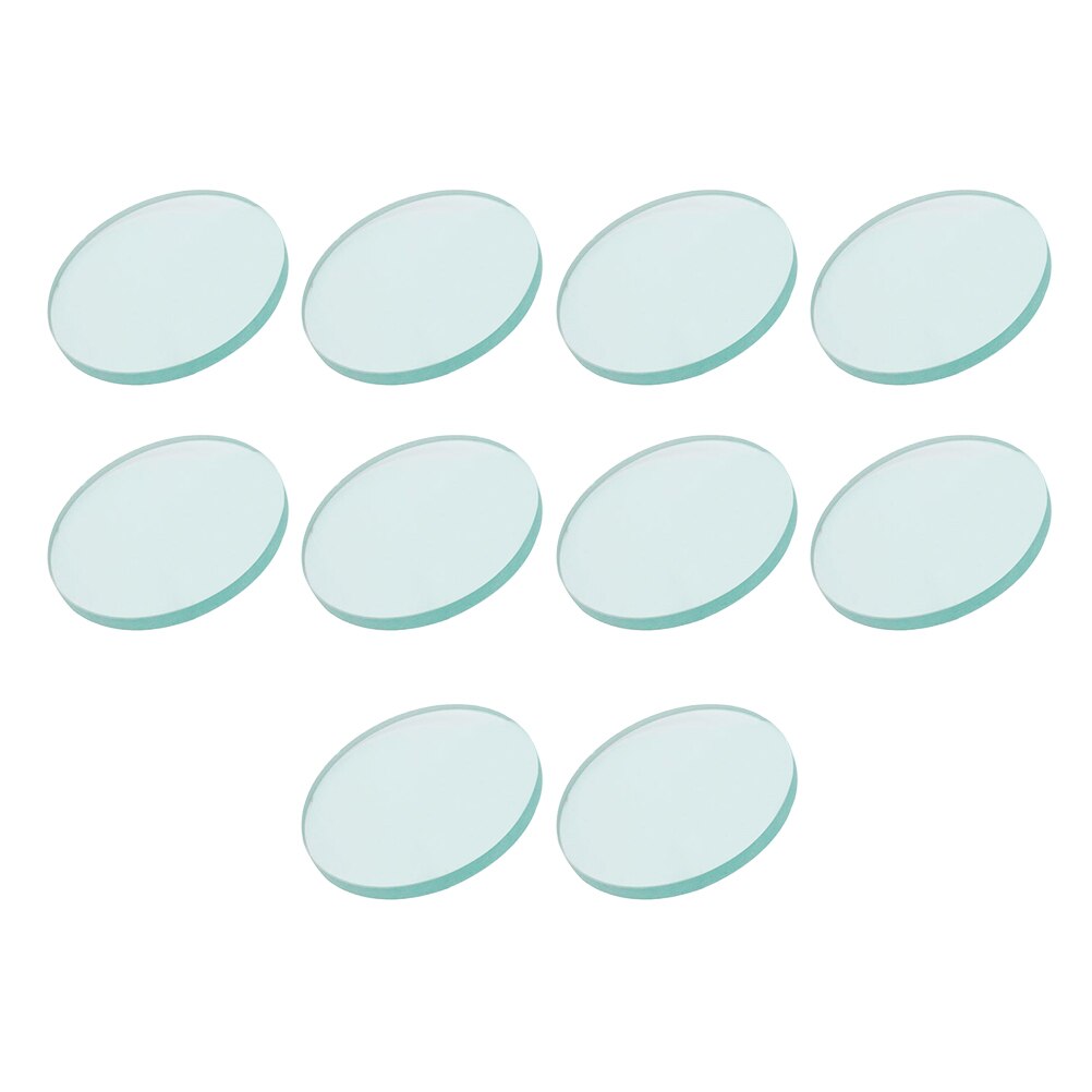 10pcs Water Meter Glass Sheet Transparent Glass Sheet Round Shaped Glass Sheets