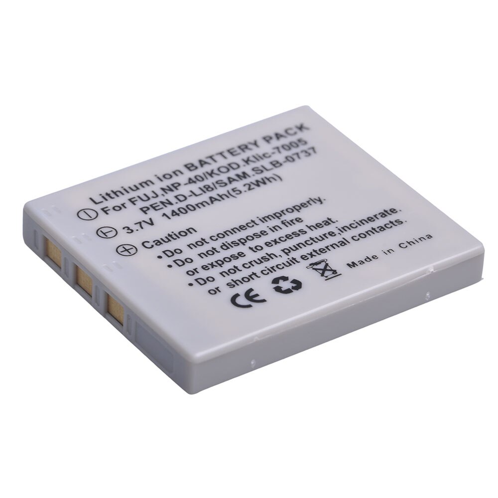 1400mAh NP 40 NP-40 Battery for BENQ DLI-102 FUJIFILM NP-40 NP-40N KODAK KLIC-7005 PENTAX D-LI8 D-Li85 SLB-0737 Batteries NP40N.