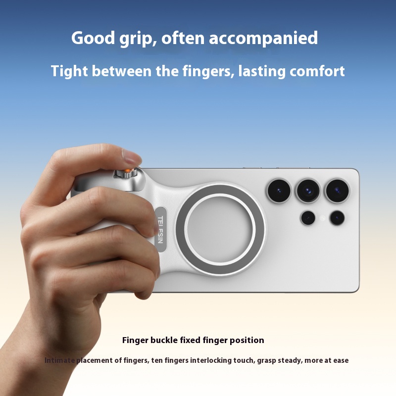 TELESIN Magnetischer Telefonkamera-Shooting-Handgriff mit Bluetooth-Auslöser-Fernbedienungsgriff für iPhone 16 15 14 HUAWEI VIVO Vlog Selfie