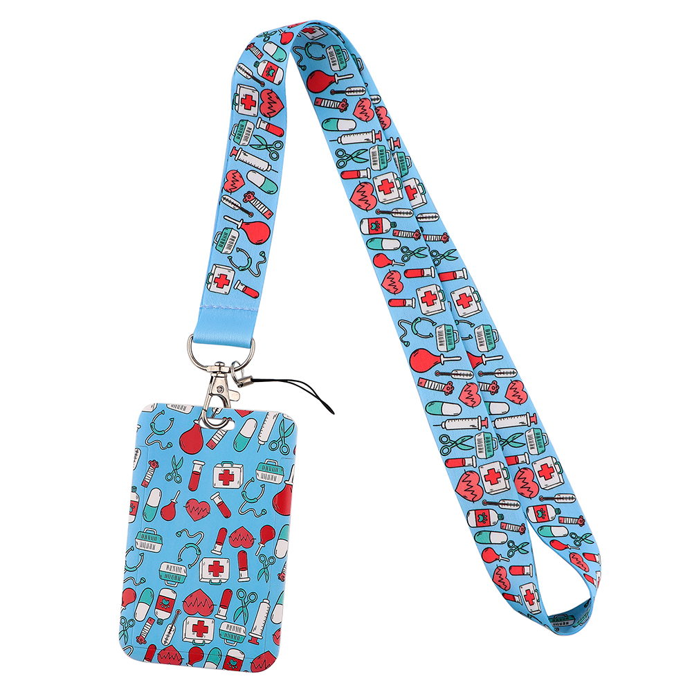 CB256 estudiante enfermera Doctor insignia Clip dibujos animados Tarjeta De Nombre de identificación titular de la insignia accesorios: Café oscuro