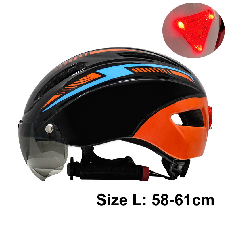 Fietshelm Mannen Vrouwen Led Licht Helm Weg Berg Magnetische Lens Fietshelm Voor Fietsen Sport Skateboard Scooter: green