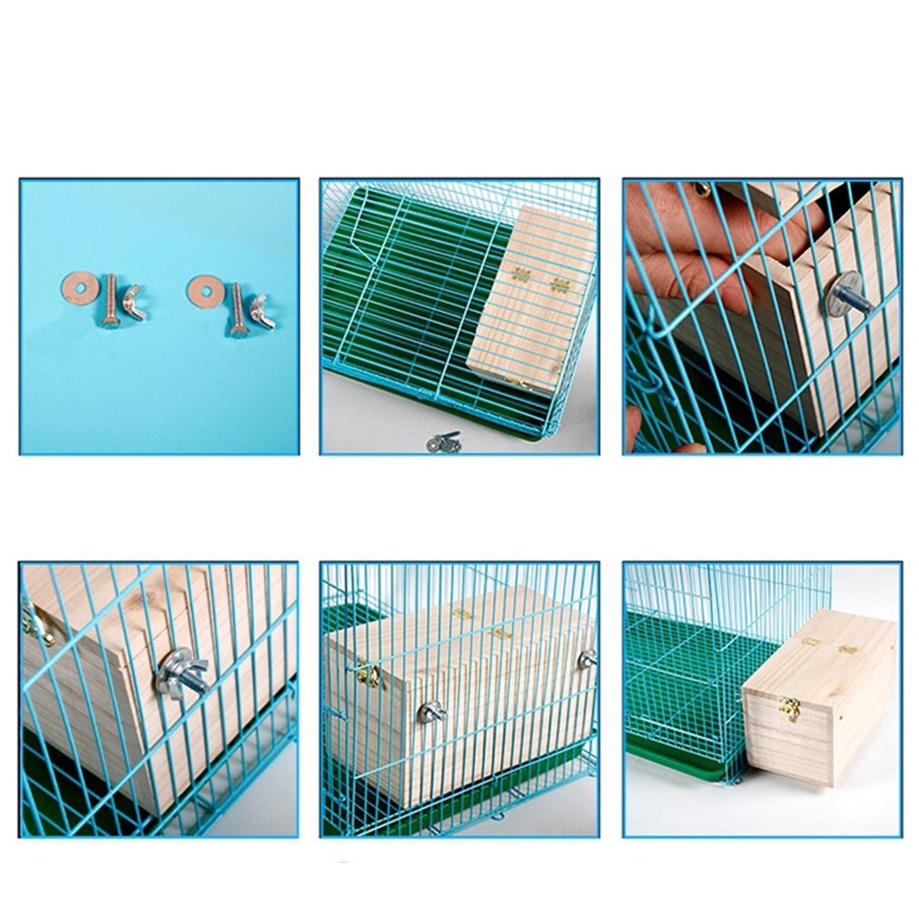 Birds Breeding Box Wooden Parakeet Nesting Box Cage House For Cockatiel Lovebirds Budgie Finch Canary