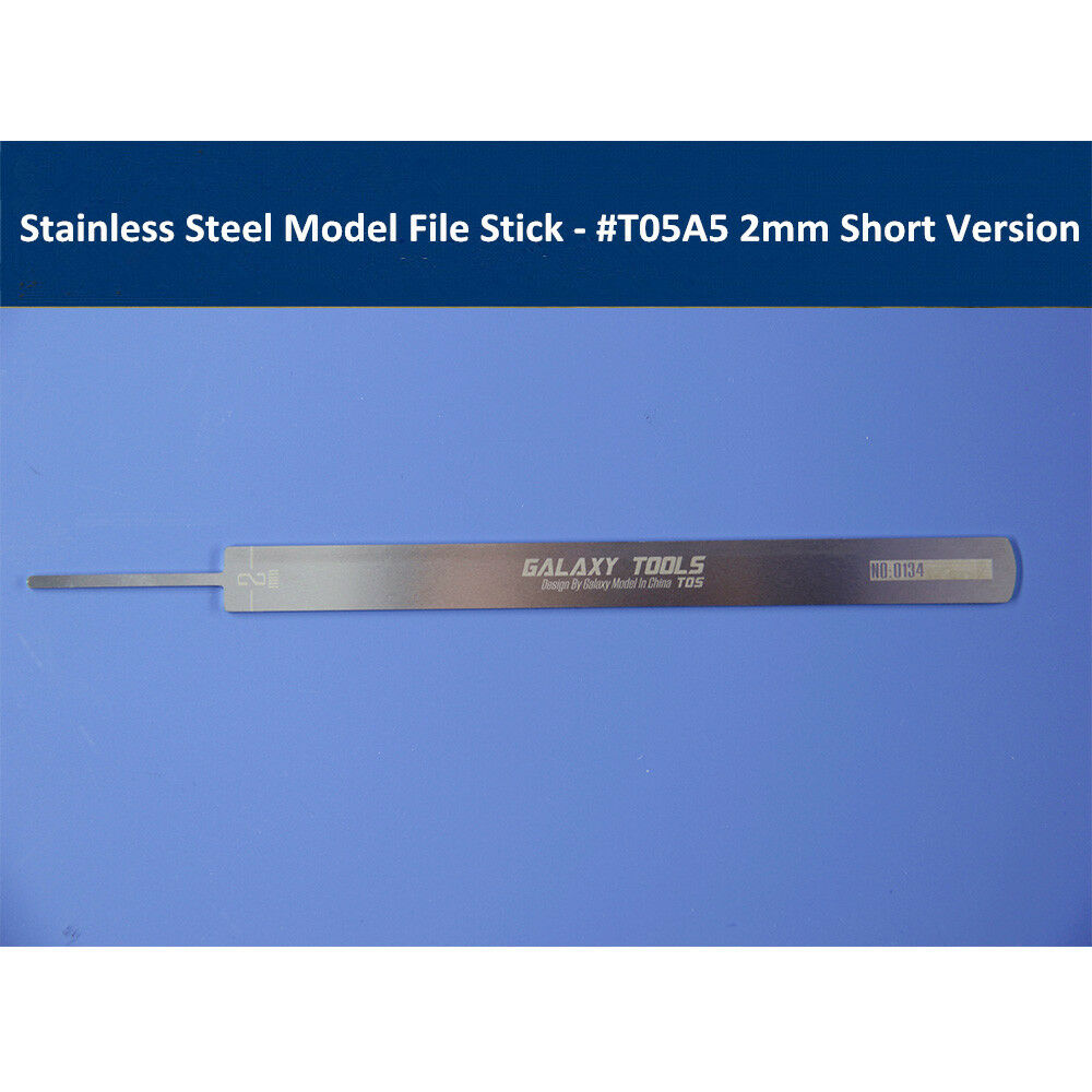 Galaxy työkalut ruostumaton teräs 0.8mm ultraohut malli viilapuikko harrastus askartelu kiillotus mallin rakennustyökalu: 2mm lyhyt versio