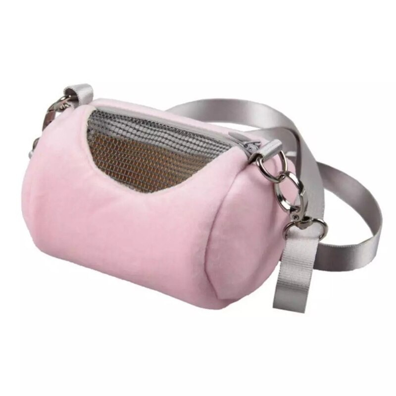 Sac de transport pour Hamster, petit animal de compagnie, sac à bandoulière cylindrique pour Hamster, lit respirant, maison en forme d&#39;écureuil hérisson, nid en Cage